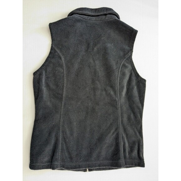 Columbia Full Zip Fleece Vest Women's Medium Black/Dark Gray - Picture 2 of 9